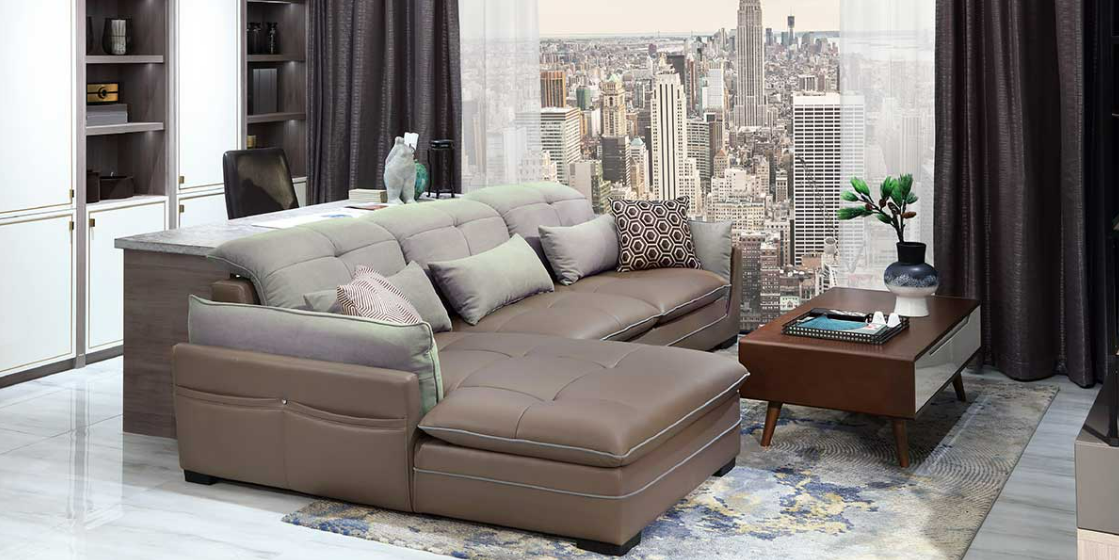 Corner Modular Leather Sofa